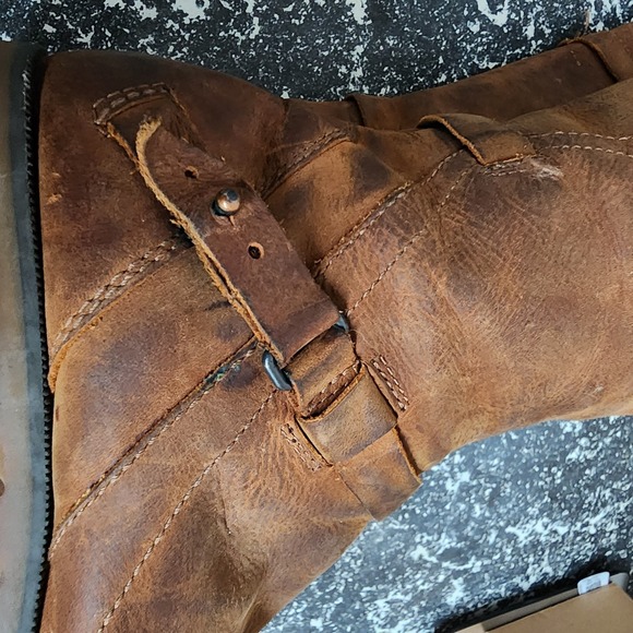 Teva De La Vina Tall Boots Brown Leather Waterproof Women SZ 8 Comfort Straps - Picture 9 of 11